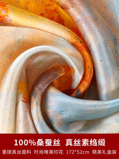 Spring, summer and autumn printed Chinese style women's silk