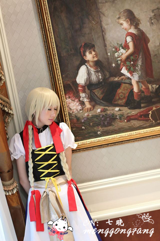 梦工坊cos APH黑塔利亚国拟人列支敦士敦民族装cosplay服装-图2