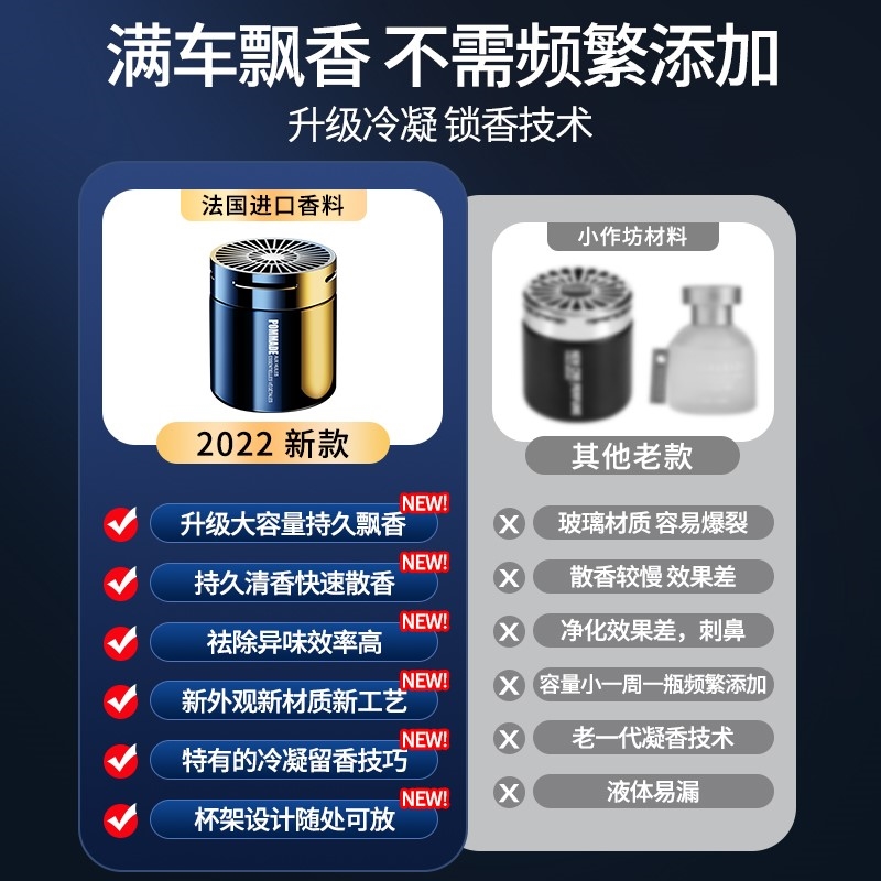 汽车用品空气清新剂车载香膏固体香水持久淡香氛车内饰品摆件香薰 - 图2