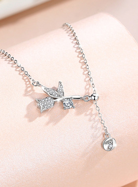 铃兰花925纯银项链女小众设计轻奢款ins风花朵吊坠锁骨链朋友礼物