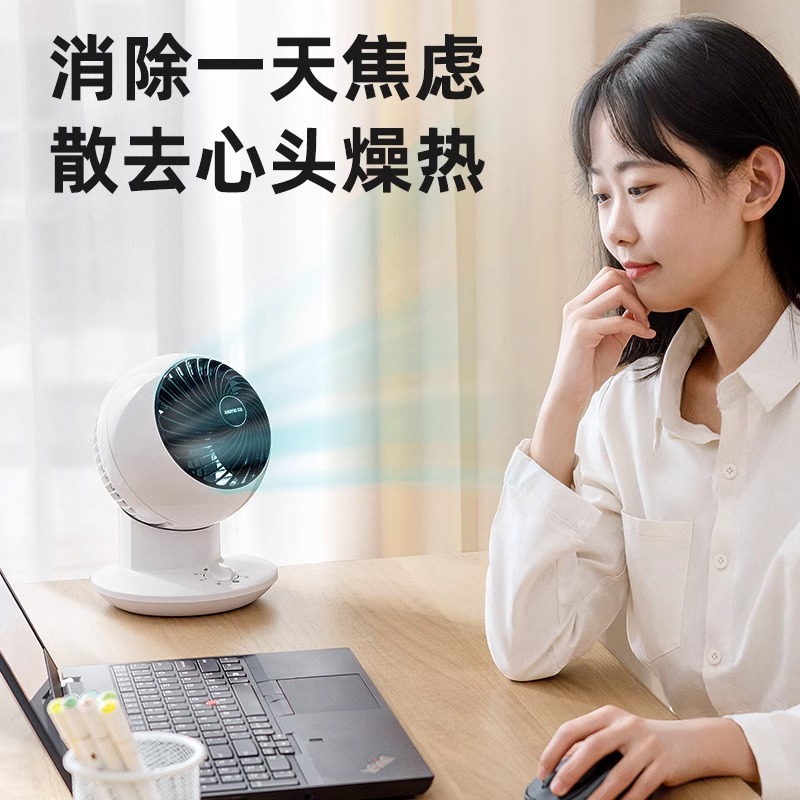 爱丽思IRIS家用空气循环扇小熊猫风扇非静音台式电风扇爱丽丝