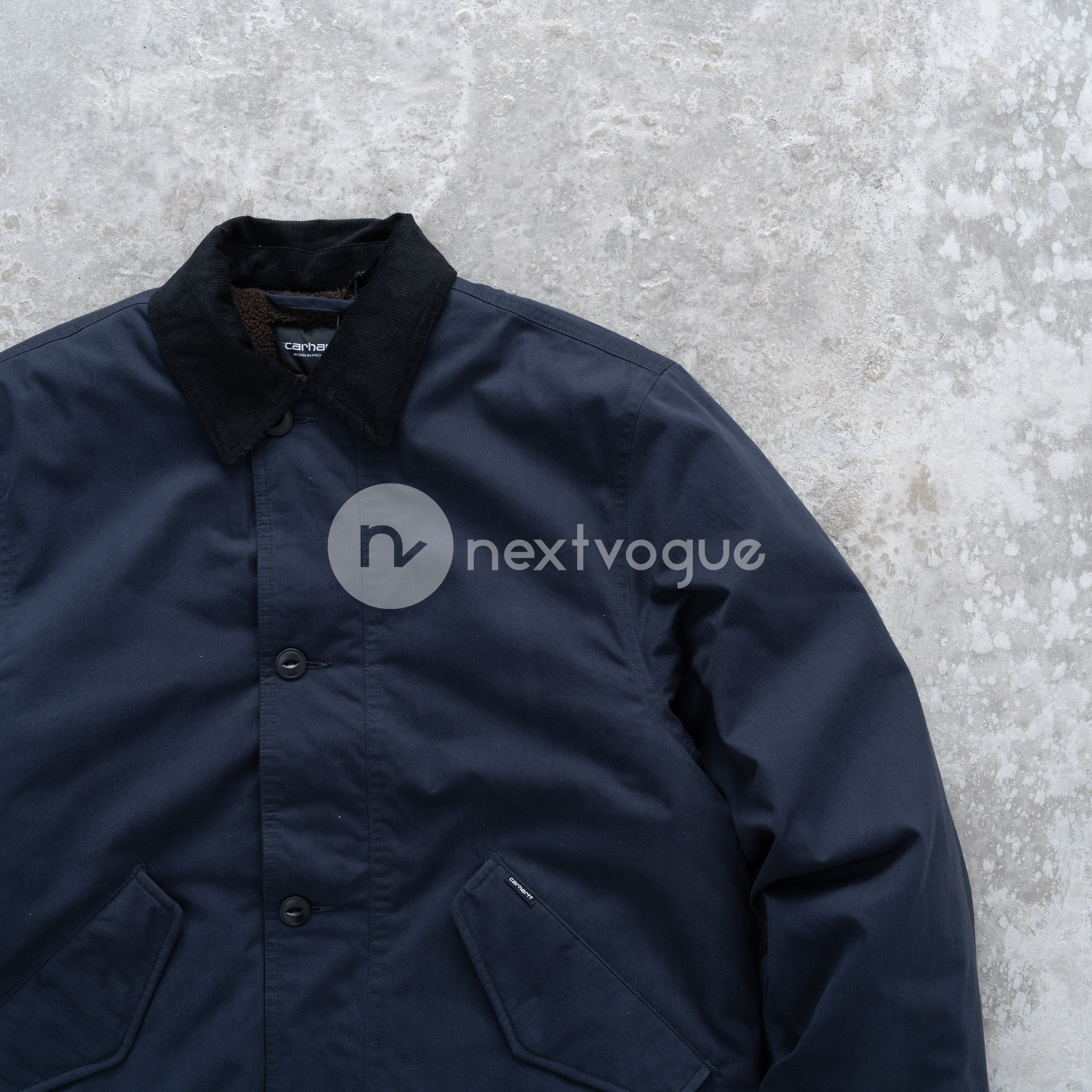 【NextVogue】carhartt wip declan jacket 羊羔毛翻领军事风棉衣 - 图2