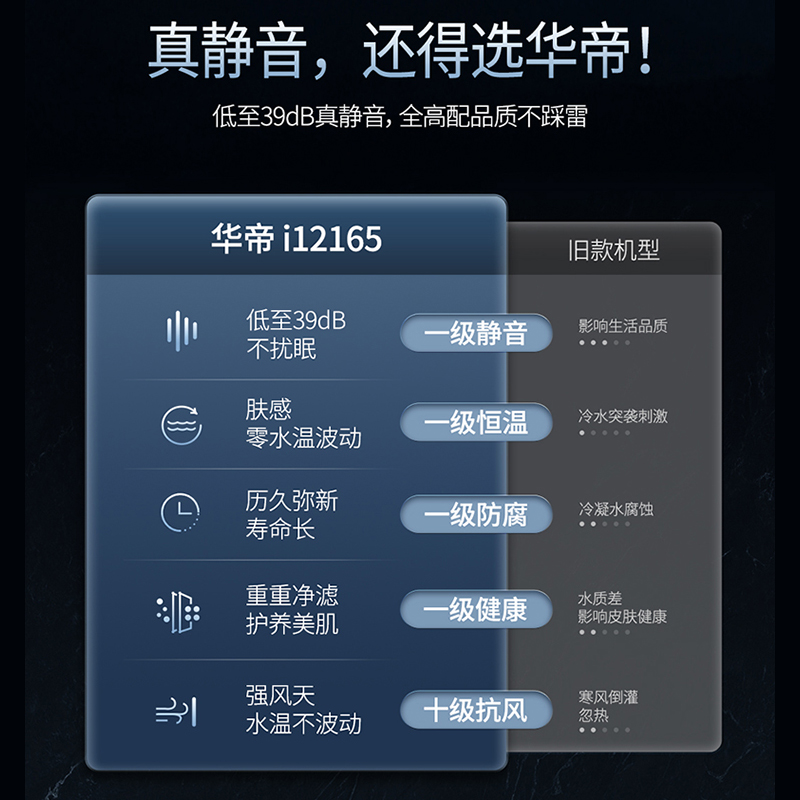华帝一级静音恒温家用天然气热水器 华帝燃气热水器