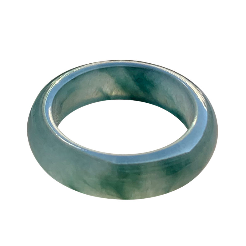 Jewelry laokeng ice species artistic conception floating flowers live broadcast jade finger ring