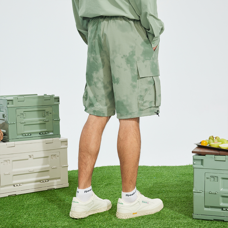 Reebok锐步官方男子SHORTS户外专业运动防晒舒适直筒梭织短裤 - 图1