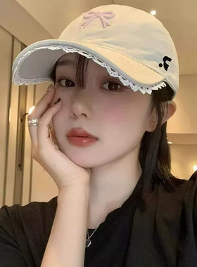 RR正品蕾丝蝴蝶结防晒棒球帽