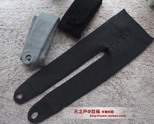 儿童连裤袜加厚打底裤冬季加厚绒保暖竖条羊胎绒踩脚袜女童打底袜 - 图0