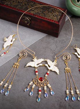 古风项圈耳环复古新鲜汉服配饰