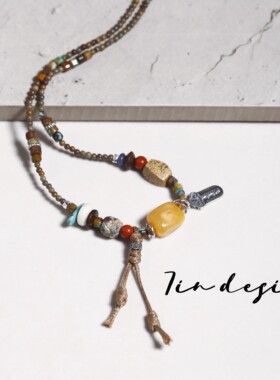 7in复古民族风手作项链均925银