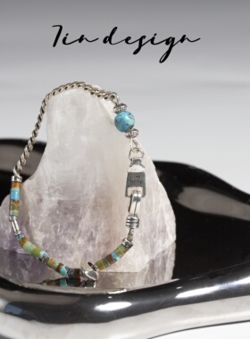 7in 925银手链【栀言】原创小众设计复古手作个性情侣手链