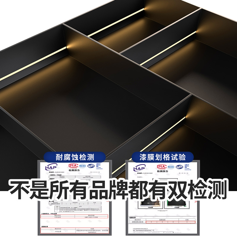 定制不锈钢嵌入式电视壁龛客厅金属75/100/85寸成品背景墙置物 - 图0