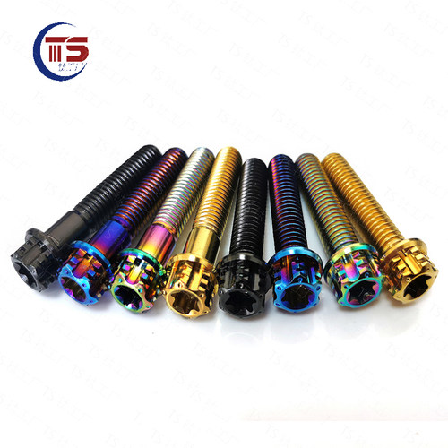 TSM8钛合金螺丝法兰内外梅花头M8X10—110布雷博螃蟹鲍鱼卡钳改装 - 图1