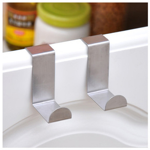 创意不锈钢挂钩Z型门柜挂钩无痕门后免钉挂钩厨房卧室宿舍挂钩 - 图0