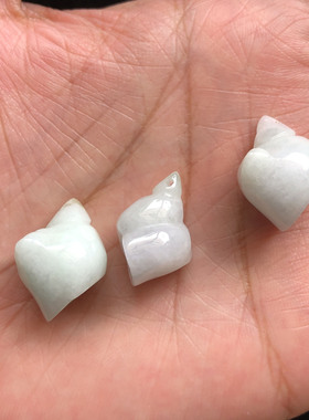 翡翠海螺乘毫米左右珠宝雕刻海吊坠编织配件摆件纯手工人物东南亚