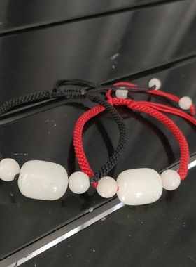 可刻字夜明珠石头情侣手链民族风