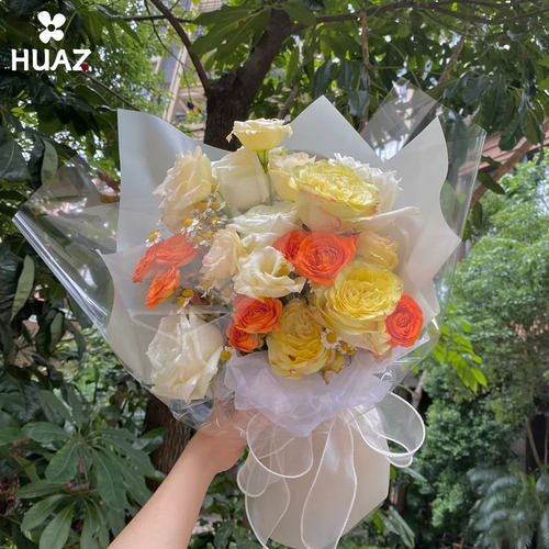透明玻璃纸鲜花包装纸opp防水膜包花泥塑料纸花束包装材料 - 图3
