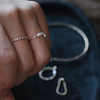 Ring Women's 925 sterling silver bead ring commuting, simple, versatile, light luxury, stackable, minimalist, non-fading, no need to take off the ring
