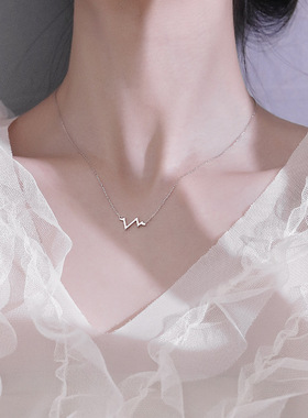 心跳小众ins银饰韩版锁骨链网红