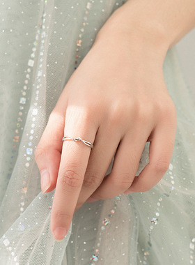 纯银韩版ins冷淡风饰品绕指柔