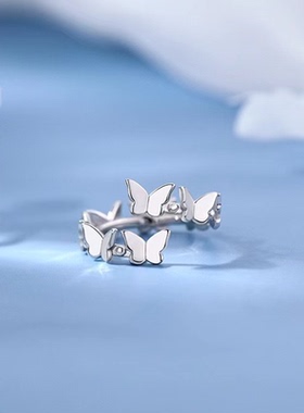 蝴蝶戒指女新款高级感潮食指戒