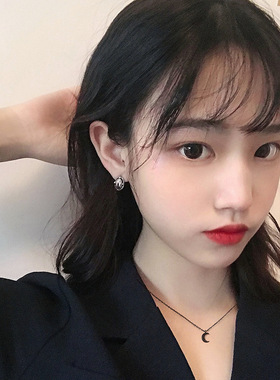 轻奢小众短款韩版月亮项链