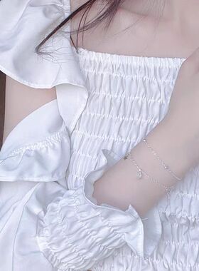 925银双层星星手链女款轻奢小众设计高级感锁骨链2025新款