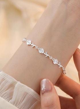 玫瑰花手链女轻奢小众精致手饰2025年新款送闺蜜生日礼物