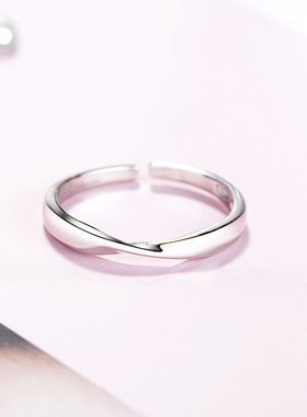 原创设计风莫比乌斯环开口戒指