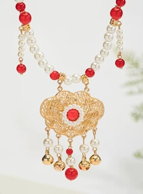 古风项链汉服配饰平安锁项链