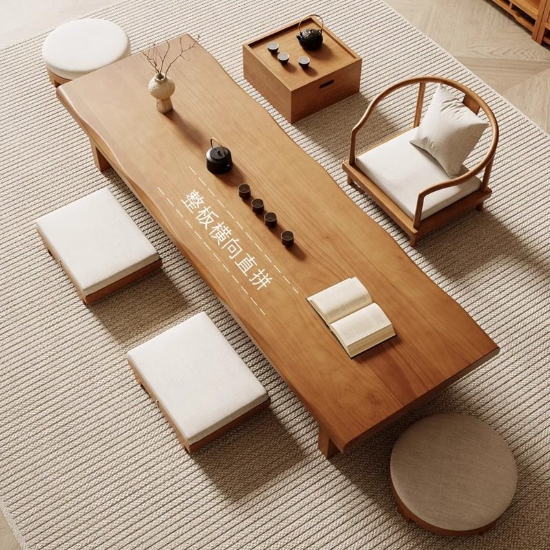 茶室榻榻米茶桌侘寂风实木茶几桌民宿日式矮桌飘窗炕桌坐地泡茶桌,淘宝优惠券,粉丝福利购,淘宝优惠卷