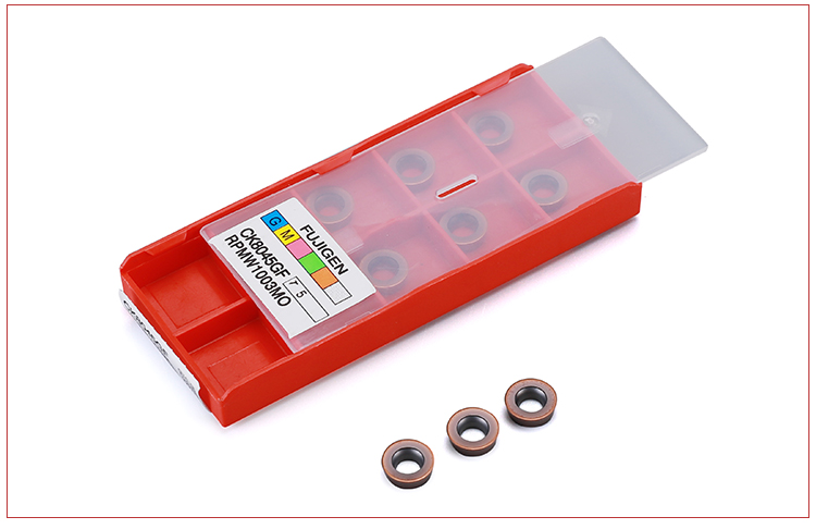 富士元数控铣刀片RPMW1003硬质合金铣床刀头钢件不锈钢R5圆刀粒 - 图0