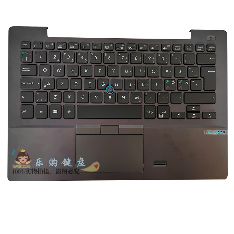 原装 华硕/ASUS Pro BU201笔记本  更换 键盘灰色C壳带 指纹背光 - 图1
