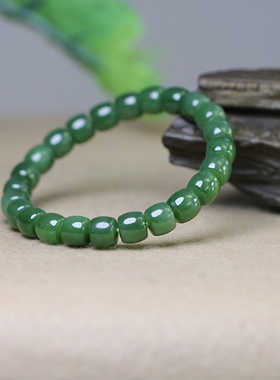 天然和田玉碧玉手串女款