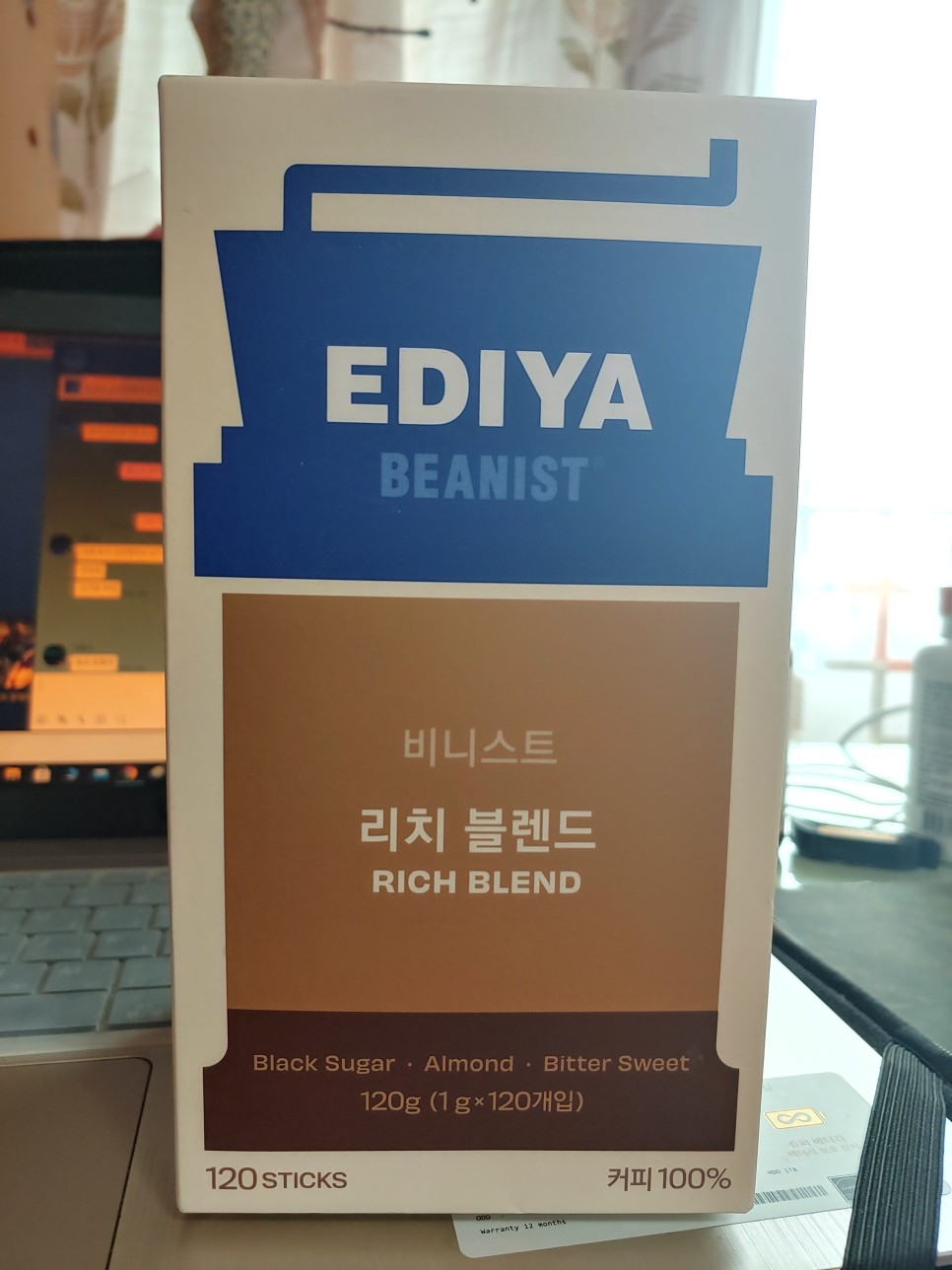 韩国直邮ediya烘焙咖啡一蒂亚低卡速溶rich blend咖啡条1g*120条-图0