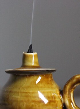 陶瓷复古供佛茶道老油灯