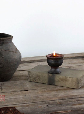 老式古代煤油灯禅意影视道具烛台