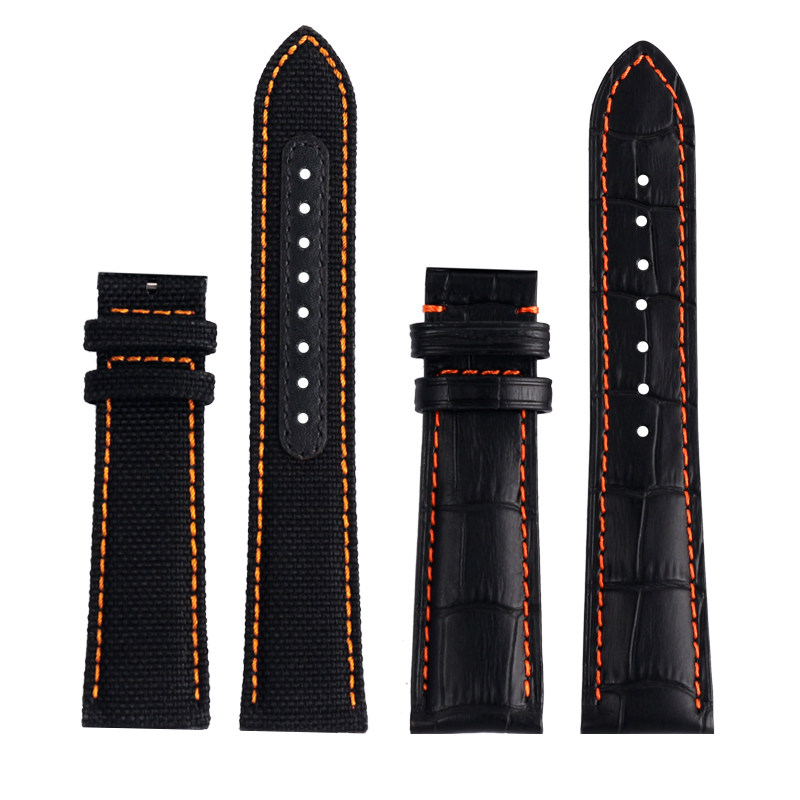 适配美度mido指挥官真皮帆布表带 卓磊服饰配件