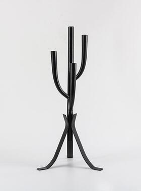 欧摆式古风多头金属MWG烛术台件样板间酒店民宿艺树枝造中型软装