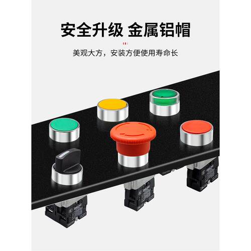 德力西LAY5S-BA31平钮自复位BA45红BA35常开LAY5金属BA42按钮开关 - 图3