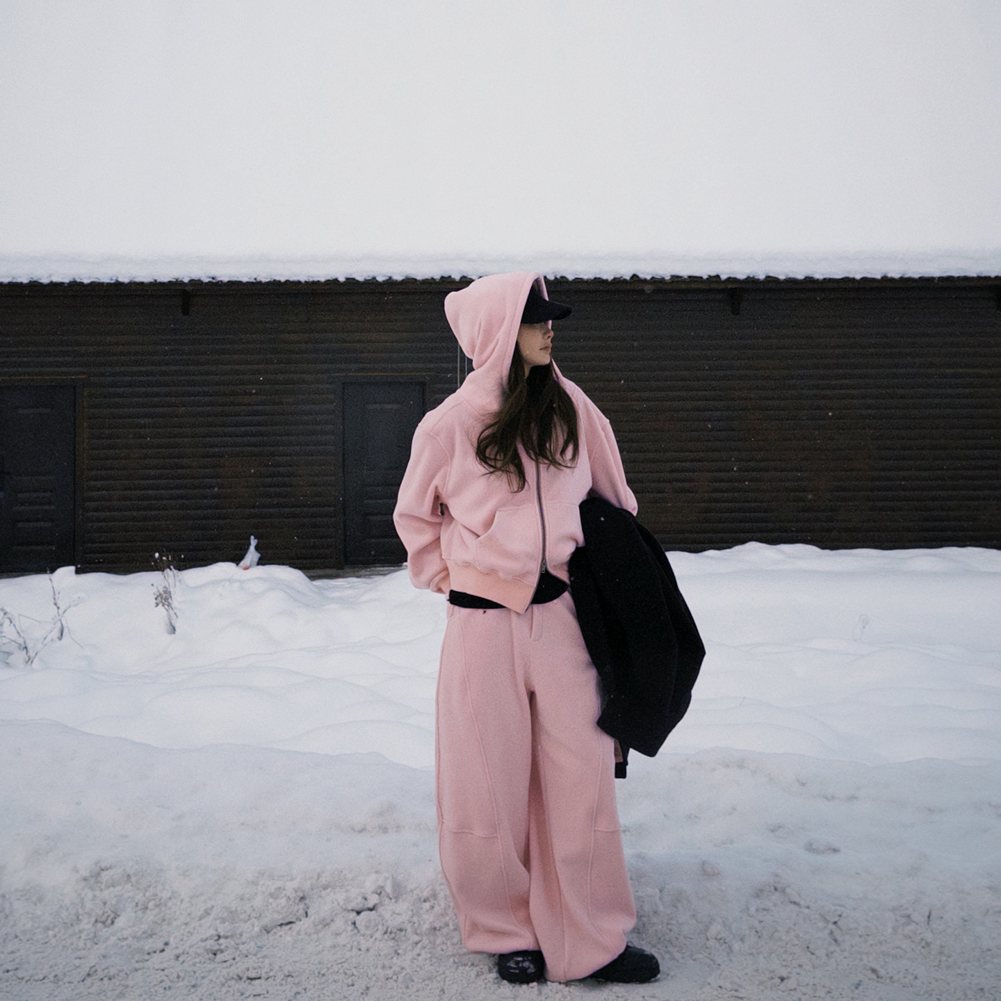 CHU楚妞[慢奏]双面摇粒绒连帽卫衣卫裤两件套2025冬季新款女套装,淘宝优惠券,粉丝福利购,淘宝优惠卷