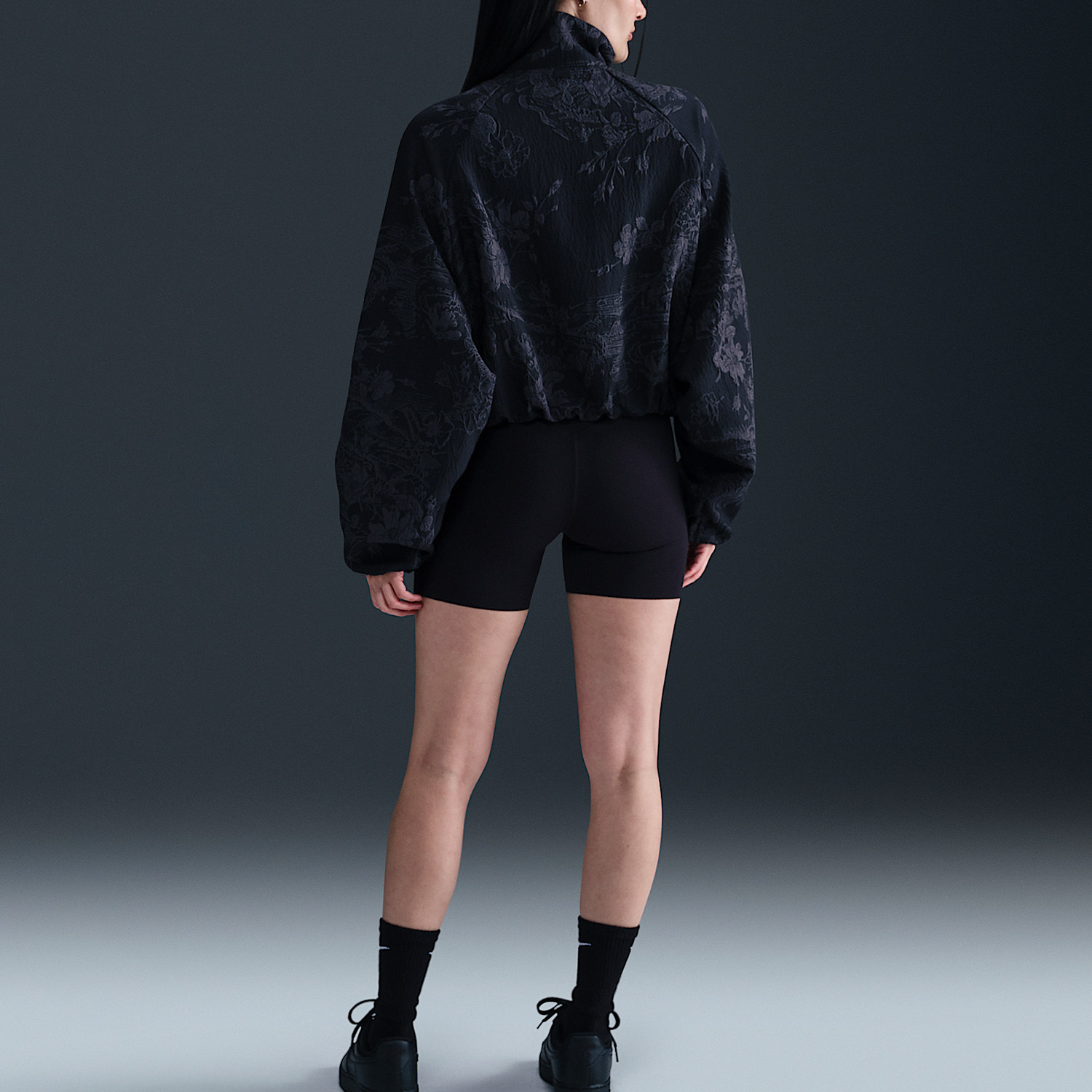 Nike/耐克正品女士提花时尚透气立领运动休闲夹克外套HF9581-010,淘宝优惠券,粉丝福利购,淘宝优惠卷