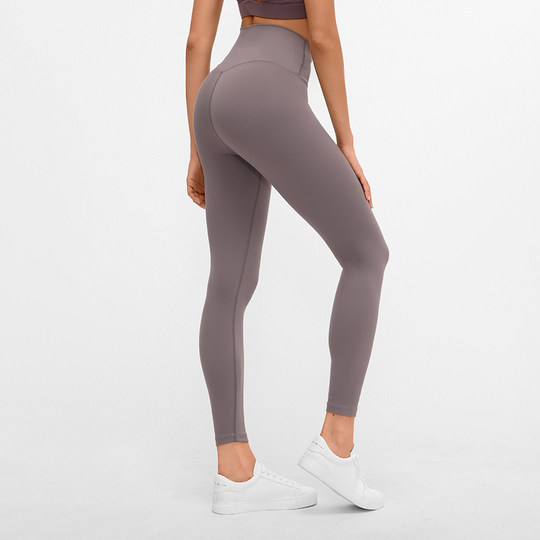 legging瑜伽裤女裸感高腰提臀外穿紧身打底跑步健身裤女蜜桃臀