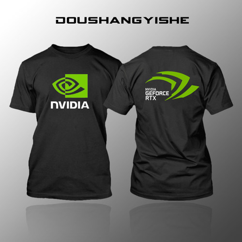 英伟达短袖 NVIDIA RTX  intel  英特尔夏装游戏衣服极客圆领T恤 - 图2