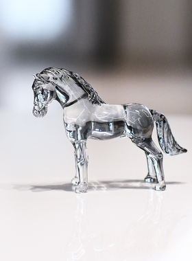 2026年新款生肖水晶马摆件客厅玄关装饰办公室摆设送朋友马到成功