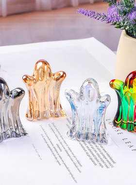 2026新款万圣节幽灵水晶摆件二次元儿童卡通无脸鬼礼物跨境外贸货