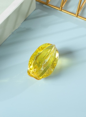 山东淄博博山旅游纪念品 仿真水果盘装饰品摆件 高档水晶杨桃礼品