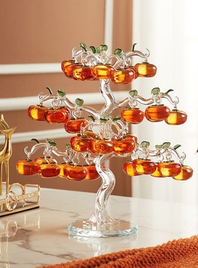 山东博山淄博琉璃柿子树 事事如意家居客厅卧室ins风简约 装饰品