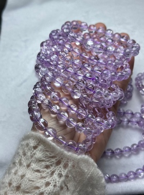 上新！厂家直销一手货源！阿富汗天然水晶紫锂辉手链超性价比！