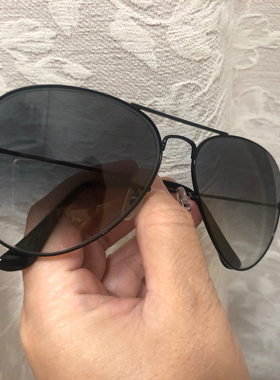 玻璃镜片飞行员系列玻璃镜片男女太阳眼镜墨镜黑色超酷带标配盒