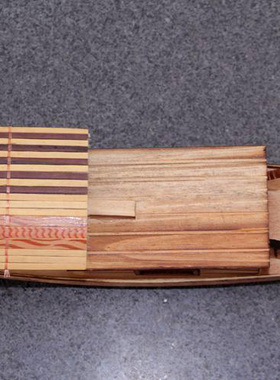 中式风仿古模型实木雕塑乌篷船